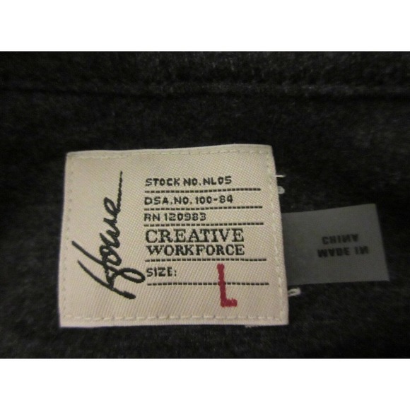 Howe Creative Workforce Mens Size Large Pullover Sweater Hoodie Gray Grey Shirt - Picture 9 of 10